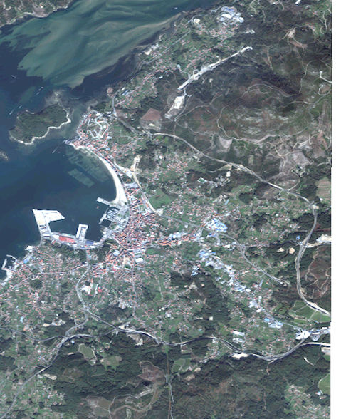 Satellite map of Vilagarcía de Arousa