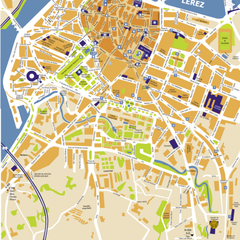 Pontevedra map