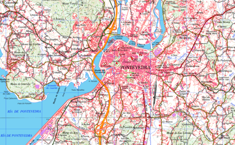 Pontevedra map