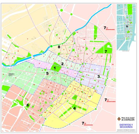 Districts and sections of Castellón 2011
