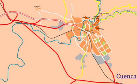 Map of access to Cuenca 2010