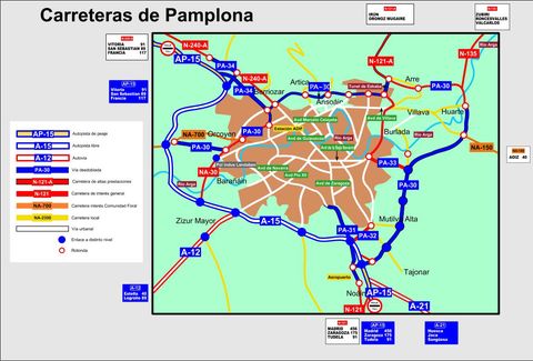 Access roads to Pamplona 2009