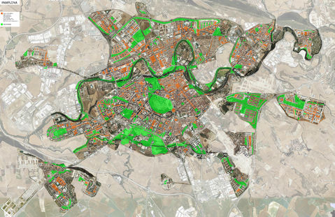 Áreas peatonales de Pamplona