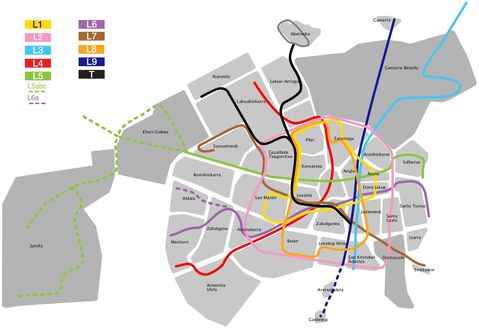 Bus and tram network of Vitoria-Gasteiz 2010