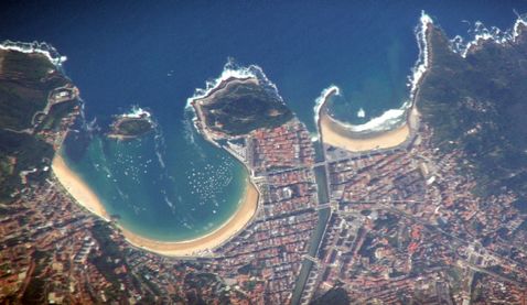 Vista aérea de San Sebastián