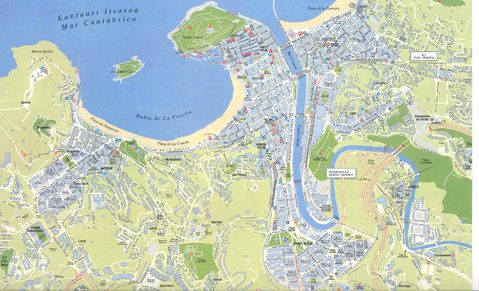 Map of Donostia-San Sebastián 2002