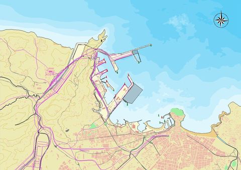 Gijón port map