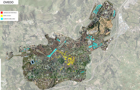 Áreas peatonales de Oviedo