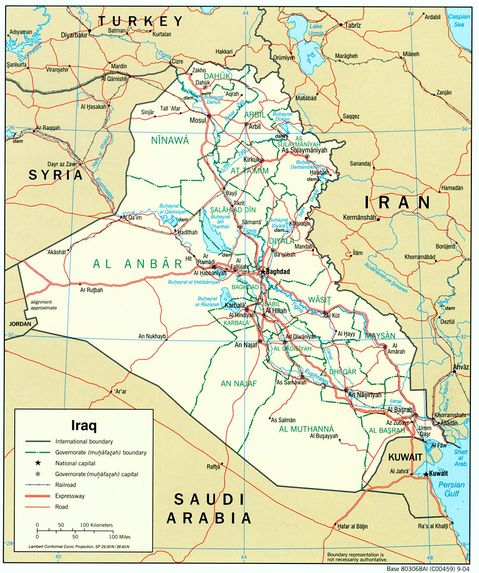 Iraq Political Map 2004