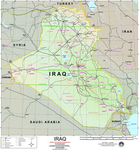 Mapa de Irak 2003