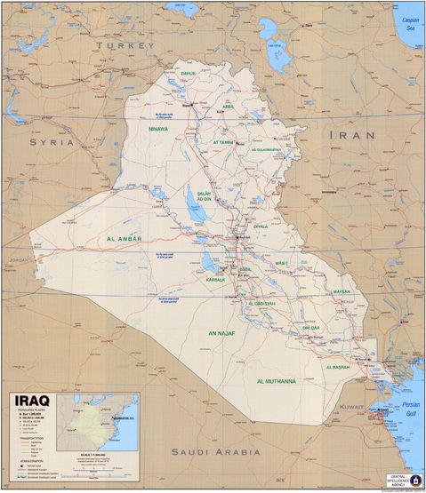 Iraq Political Map 2004