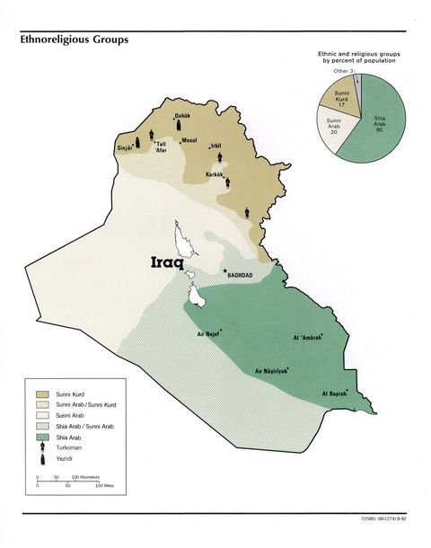 Grupos etno-religiosos de Irak 1992