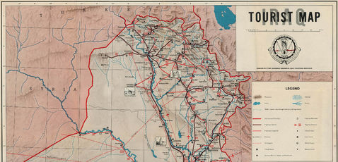 Mapa Turístico del norte de Irak 1970