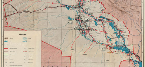 Mapa Turístico del sur de Irak 1970