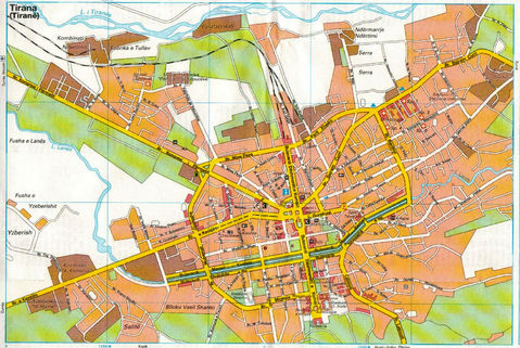 Mapa de Tirana