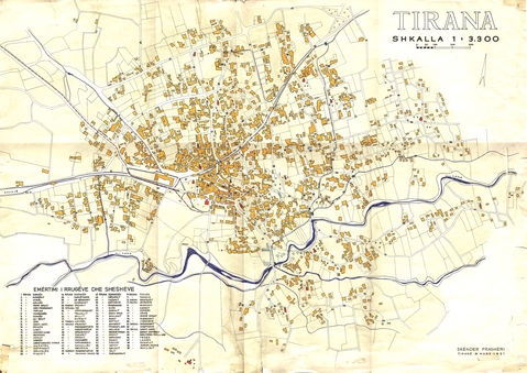 Mapa de Tirana 1921