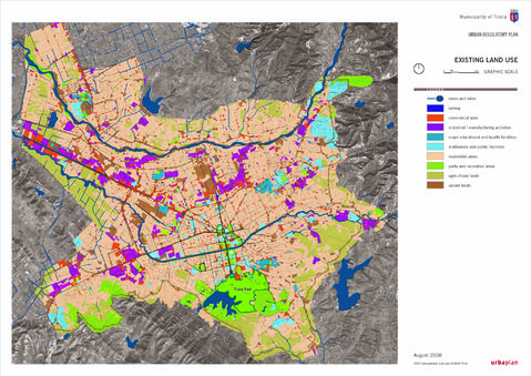 Tirana land use 2008