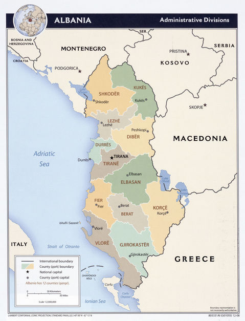 Counties of Albania 2008