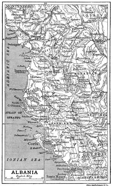 Map of Albania 1906