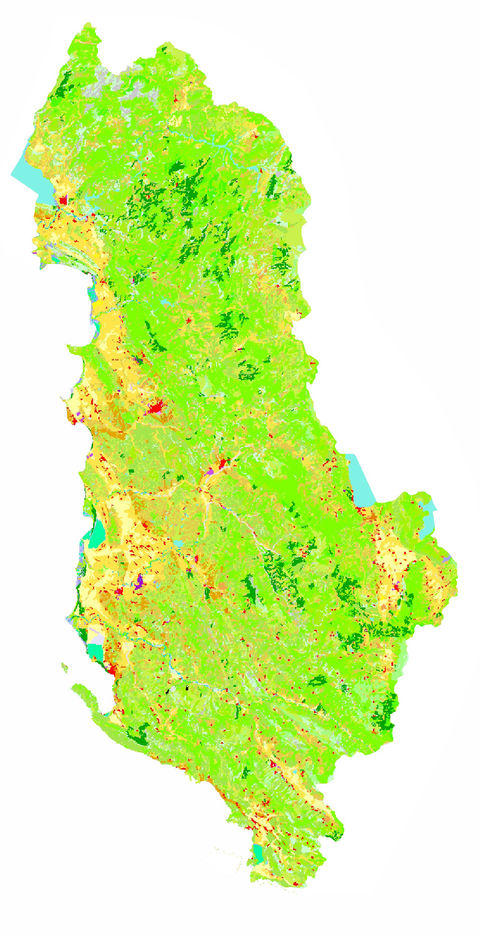 Corine Land Cover 2000 of Albania