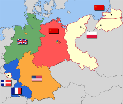 Occupation zones in Germany 1947