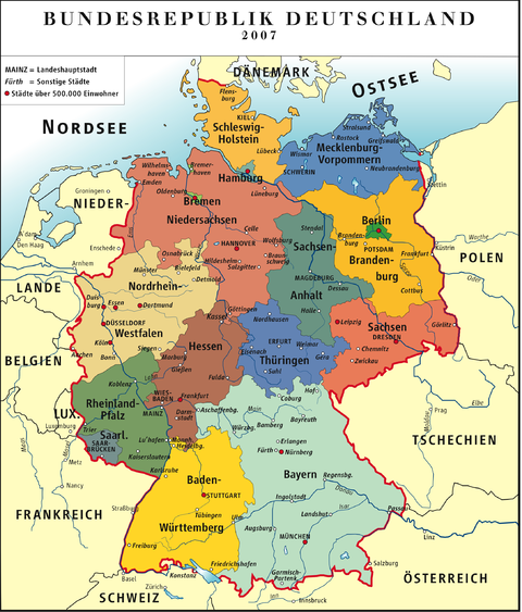 Germany map 2007