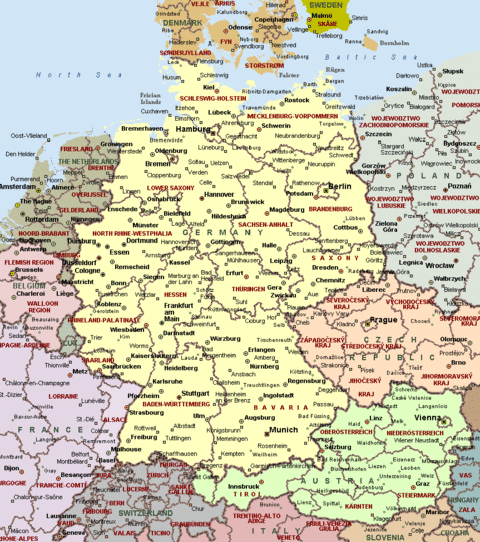 Mapa Político de Alemania