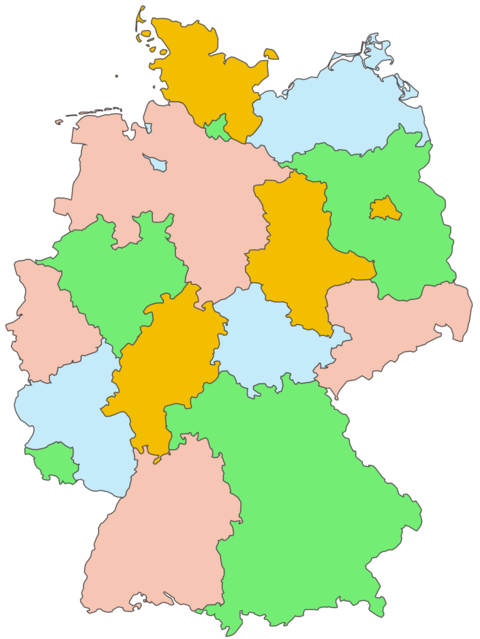 Mapa mudo de Alemania