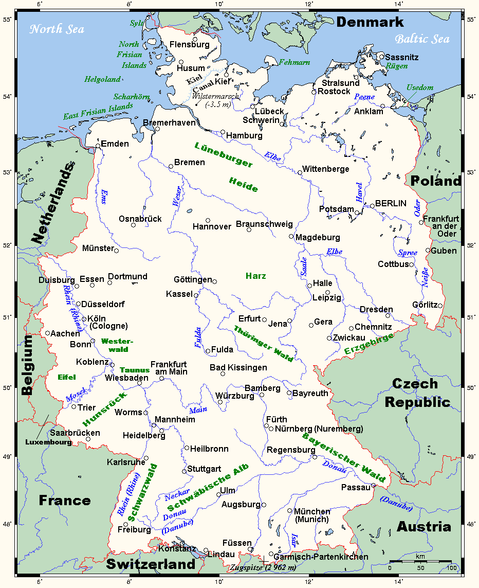 Mapa de Alemania