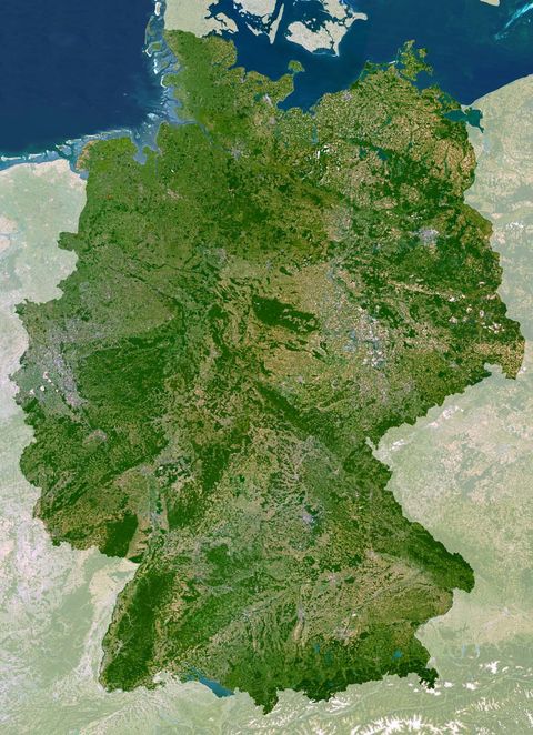 Germany satellite map