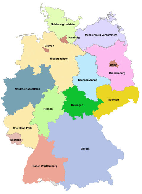 mapa estados alemania Estados de Alemania | Gifex