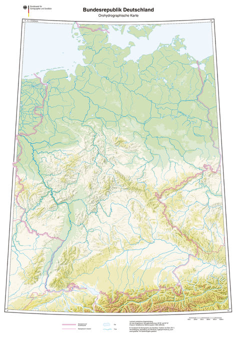 Hydrographic map of Germany 