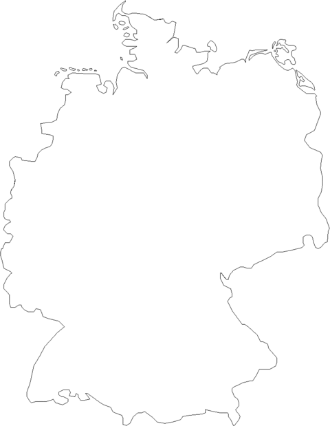 Mapa mudo de Alemania