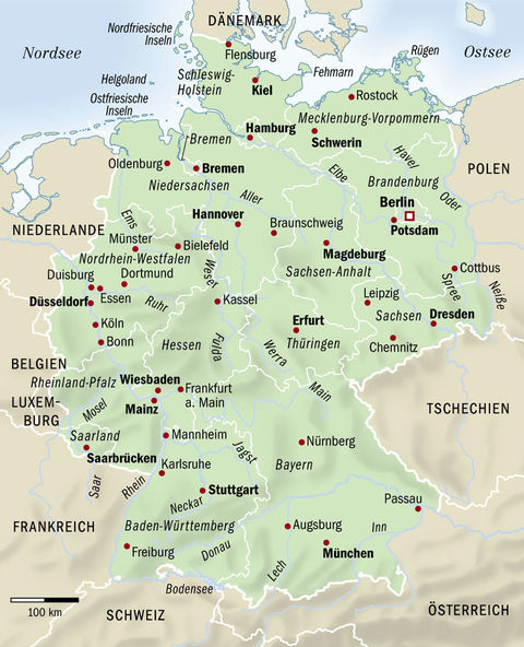 Mapa de Alemania