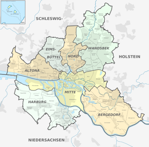 Boroughs and quarters of Hamburg 2010