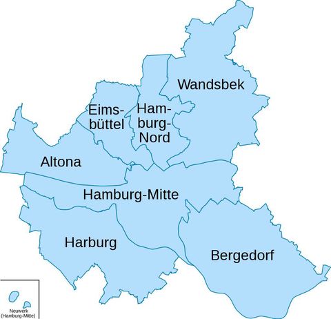 Boroughs of Hamburg 2008