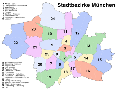 Boroughs of Munich 2007