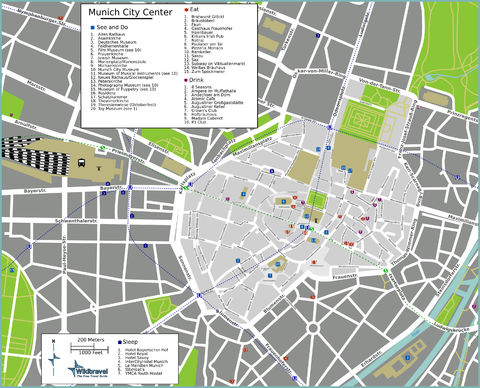 Munich tourist map