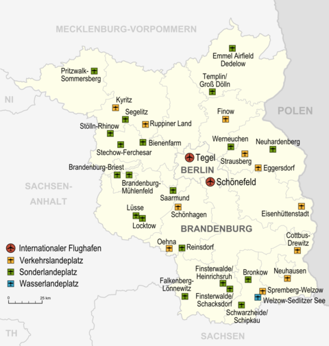 Aeropuertos y aeródromos en Brandeburgo 2007