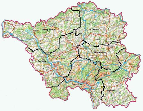 Saarland map