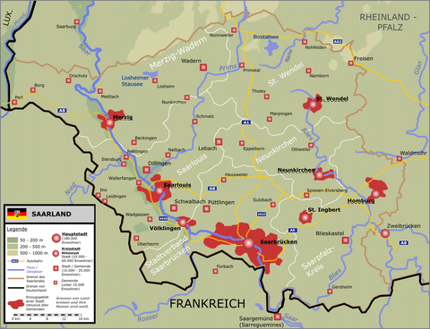 Mapa del Sarre 2005