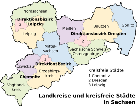 Map of Saxony 2008