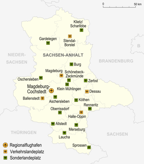 Airports and airfields in Saxony-Anhalt 2007