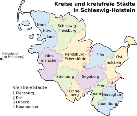 Map of Schleswig-Holstein 2008