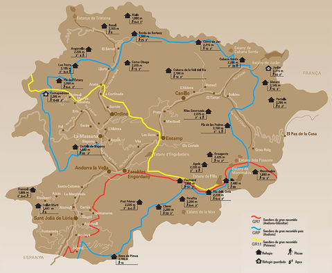 Mapa turístico de Andorra