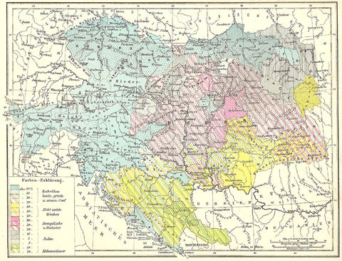 Las religiones en Austria-Hungría 1881