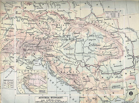 Mapa de Austria-Hungría 1900