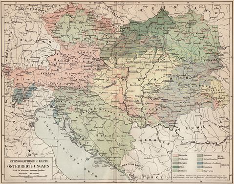 Ethnographic map of Austria-Hungary 1906