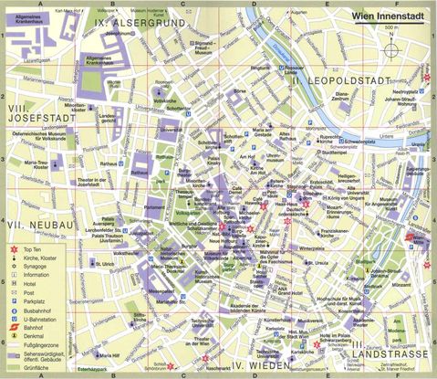 Mapa turístico de Viena