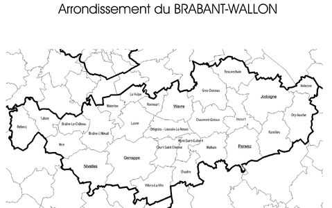 Mapa del Brabante Valón